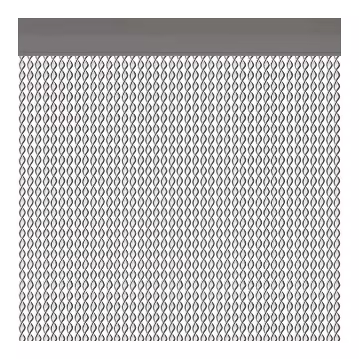 CORTINA PARA PUERTA MODELO "CADAQUES" COLOR PLATA 90x210cm M63125 ACUDAM - 1