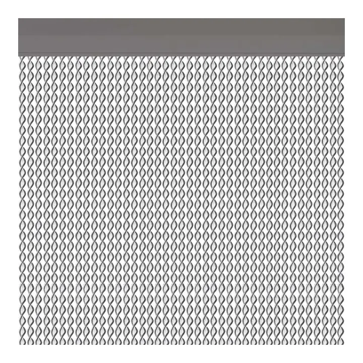 CORTINA PARA PUERTA MODELO "CADAQUES" COLOR PLATA 90x210cm M63125 ACUDAM - 1