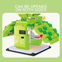 HUIQIBAO MOC Bloques De Construcción De Acuario Con Luz Juguete Creativo Para Niños Forma De Jirafa Mariposa Y Oso ABS Compatible Con Lego - details 16