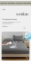 Sábana Protectora Impermeable Para Cama Doble 160x200 Anti-bacterias Anti-pulgas Lavable Tejida Con Técnica De Tat Forro Poliéster 300TC - details 3