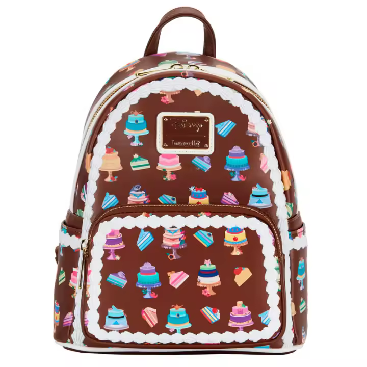 Mochila Princess Cakes Disney Loungefly 26cm. Mochila ergonómica con amplio espacio. Diseño resistente y versátil para llevar tus pertenencias con estilo. - 1