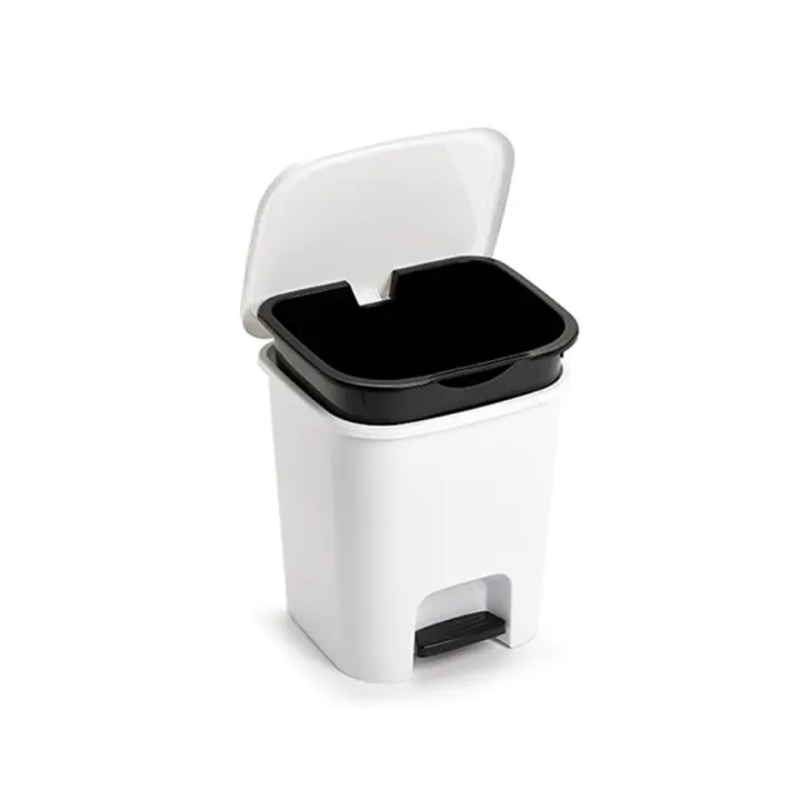 CUBO PEDAL SMART 7,5 LITROS BLANCO PLASTICFORTE - 1