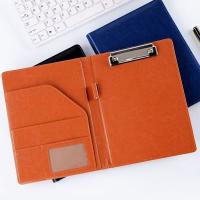 Portafolios De Negocios A5 Para Documentos Con Clip De Metal Organizador De Papelería Para Oficina Estuche De Cuero PU - details 12