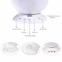 Luz Nocturna Decorativa Para Niños LED Proyector De Oceano Con Control Remoto Y Reproductor De Música Regalo Ideal - details 7