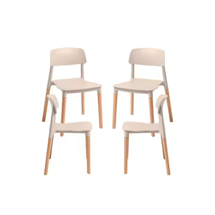 Pack 4 Sillas Estin - Beige - 1