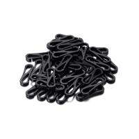 30Pcs Hebilla De Llave Mini Negra De Plástico Para Mochila Correa Botón De Ropa Arraigado Para Gafas Herramientas Al Aire Libre - details 1
