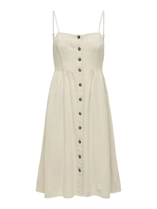 Only Vestido JDYSAY Strap Linen Midi Dress de JDY - Oatmeal - 1