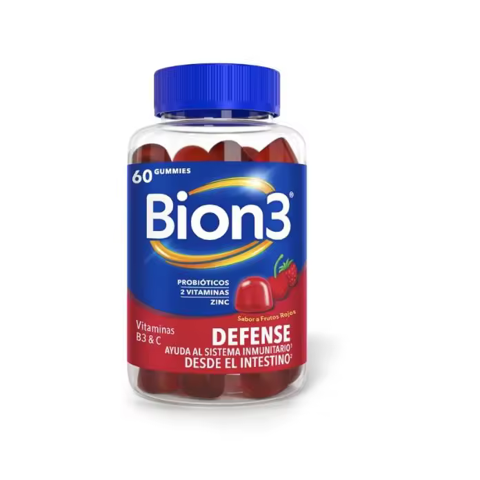 BION 3 DEFENSE  60 GUMMIES SABOR FRUTOS ROJOS - 1