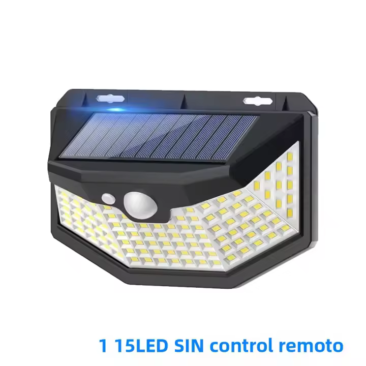 Luz Solar Exterior Con Sensor De Movimiento Y Control Remoto IP65 Impermeable Para Patio Garage Seguridad Luz De Pared - 1