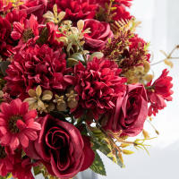 Arco De Rosas Artificiales De Alta Calidad Para Decoración De Navidad Y Año Nuevo Estilo De Flores Silken Hydrangeas Para Casa - details 3