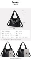 Bolso de mano de PU para mujer de moda, estilo europeo y americano, con costura, sencillo, de alta calidad, Grande. - details 12