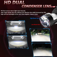 Lente H4 Proyector LED Faro De Coche Y Motocicleta 10000LM 100W Plug&Play Lámpara Turbo Fan Búlgara Inalámbrica Auto - details 4