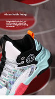 Zapatillas De Baloncesto Para Niños Explosivas Deportivas Verano Diseño Niche Cómodas Resistentes Al Desgaste Suela De Malla Transpirable - details 4