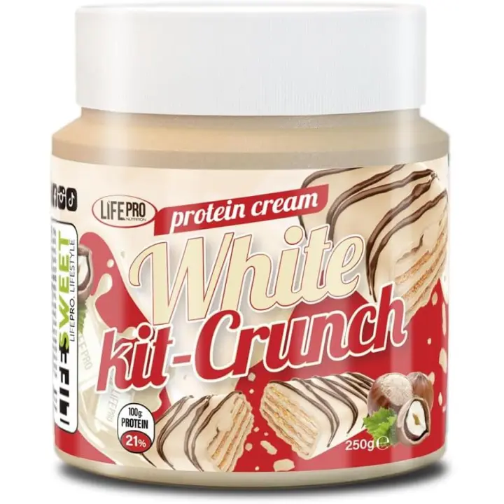 LIFE PRO LIFE PRO NUTRITION Food Protein Cream Kit Crunch Cookie, 21% Proteína, Crema Proteica Sabor Cookies, Sin azucares añadidos, Sin conservantes artificiales - 1
