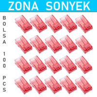 Conector RJ45 Categoría 6a compatible Cat 6 y Cat 5e. Bolsa 100 piezas RJ-45. TRICOM - details 2