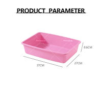 Caja de arena abierta para gatos, arena para mascotas, con bordes altos, 37 x 27 x H8,6 cm - details 1