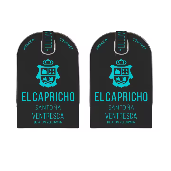 Ventresca de Atún Yellowfin, Aceite de Oliva Vigen Extra Arbequina - EL CAPRICHO - Santoña, Peso: 115 g Neto, 75 g Escurrido - 1