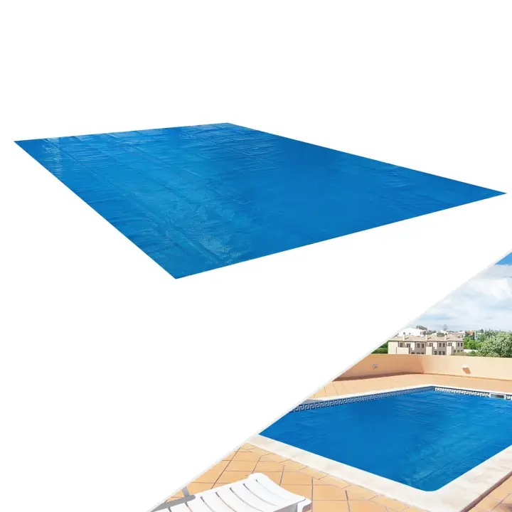 Arebos Cubierta Solar Piscina Isotérmica 6x4 M - Lona Térmica Protectora - Azul - 1