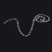 Larga Cadena De Cristal Con Anillos Y Ganchos De Plata Para Cortina De Cristal Transparente Con Bolas De Octágono - details 2