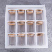 Jars De Pimienta De Vidrio Con Tapa De Bambú Airtight 8oz Etiquetas Negras Para Condimentos Sal Azúcar Set De 12 Piezas - details 1