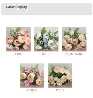 Vasos De Rosas Multicolor Para Decoración Del Hogar Flores Artificiales De Girasol Falsas En Plástico Para Boda Accesorios De Casa Baratas - details 3