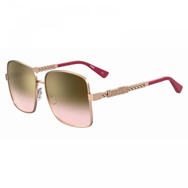 Gafas de Sol MOS144/G/S, Marca Moschino, Forma Cuadrada, Color del Marco Oro, Talla 59/15/140, Para Mujer - 1