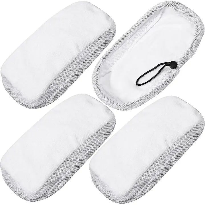 Almohadillas de paño de limpieza de piso duro compatibles con Morphy Richards 720020 720021 720502 9 en 1 Limpiador de vapor fregona (paquete de 4) - 1