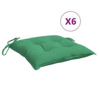 vidaXL Cojines para silla 6 uds tela Oxford 50x50x7 cm Color Verde,  Azul y blanco,  Negro y blanco y mas Cojín Decorativo de Asiento Cojines de muebles de salon - details 2