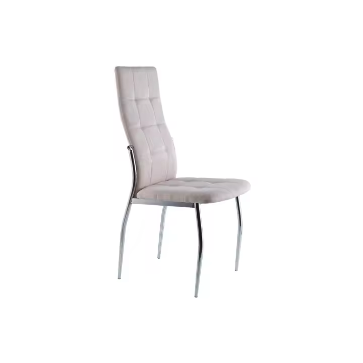 Mueblecenter Silla Comedor Diana Tejido Beige / Cromo - 1