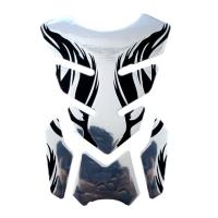 Pegatina De Tanque De Motocicleta 3D Protector De Aceite Y Gasolina Con Diseño De Espina De Pescado Y Decoración De Llama Accesorios Para Motocicletas - details 7