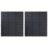 vidaXL Kit de cajas de almacenaje 32 pzas paneles de pared rojo/negro - details 3