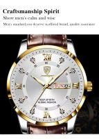 Reloj De Pulsera De Negocios Lujo POEDAGAR Para Hombre Resistente Al Agua Con Manos Luminosas Cuero De Alta Calidad Reloj De Cuarzo Moda Casual Regalo - details 3