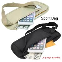 Bolsa De Cintura De Viaje Impermeable Para Hombres Y Mujeres Negro Y Caqui Seguridad Secreta Bolsa De Pecho Utensilios De Viaje Slim - details 1