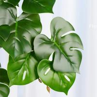 1pc Hoja De Tortuga Artificial Para Colgar En Macetas O Vajilla Decoración De Casa Y Regalos Planta Verde Artificial De Poliéster Para Exposición Y Aniversarios - details 2
