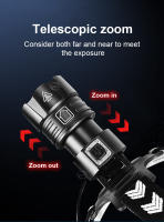 Linterna Frontal LED Recargable XHP199 Potente 18650 USB XHP90 Impermeable Para Pesca Y Camping Faro De Cabeza Con Ángulo De Haz De 180° - details 15