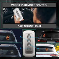 Lámpara De Dedo Para Coche Con Control Remoto Luz Interior De Vehículo Signos De Furia En La Carretera Lámpara LED De Advertencia Freno Automático - details 4