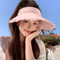 Sombrero De Verano En Seda Helada Para Mujer Con Alas Grandes Y Encaje Protección Solar Transpirable Y UV Resistente - details 1