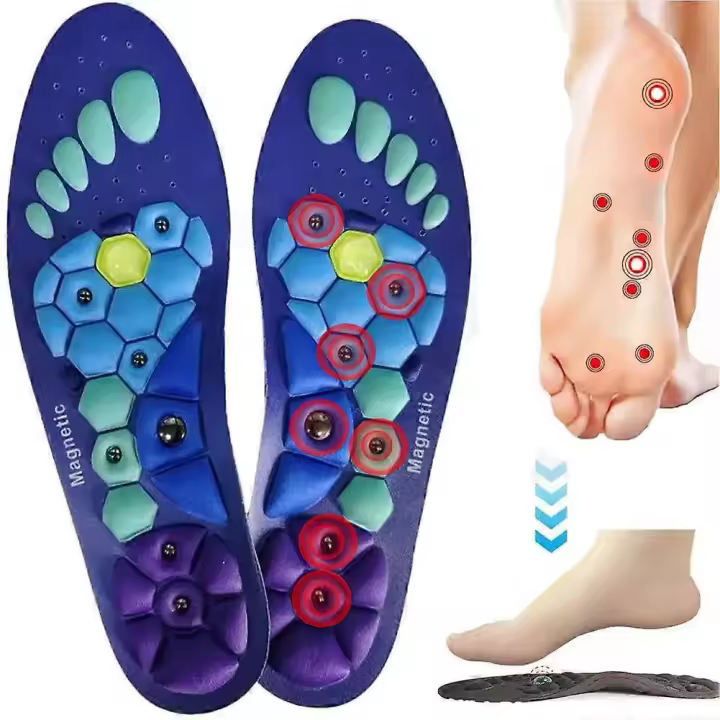Medical Magnetic Therapy Sports Insoles Massage Foot Weight Loss Slimming Acupressure Insole Anti-fatigue Health Care Shoe Pads - 1