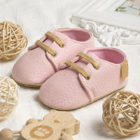 Zapatos De Cuero PU Retro Para Bebés Niños Y Niñas Estilo Británico Multicolor Antideslizantes Para Primera Caminata Suela De Goma Casual Para Niños Y Niñas - details 10