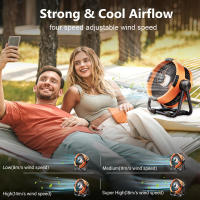 Ventilador De Techo Portátil Recargable 20000mAh Para Camping Con Lámpara Y Gancho Circulador De Aire Exterior Sin Cable Para Tienda - details 3