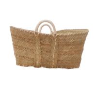 Leñero Grande Esparto Natural Doble Asa  60 cm de Largo x 46 de Ancho x 37 cm de Alto, Cesto para Picnic , Elemento Decorativo - details 0