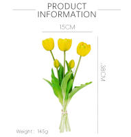 Nueva Flor Artificial Tulipán Multiflorido Suave Y Adhesiva 40cm Toque Real Para Decoración De Hogar Y Sala De Estar - details 3