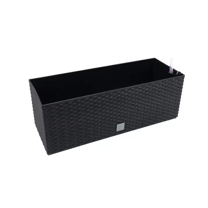 Prosperplast Jardinera Rectangular con Autorriego 17L Antracita 52x20x19cm - 1