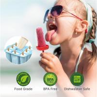 Molde De Helado De Silicona De Grado Alimenticio Con Palitos De Madera 9 Cavidades Para Hacer Popsicles Herramienta De Cocina Para El Verano - details 1