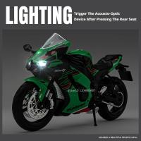 Modelo De Motocicleta Ninja ZX-10R a Escala 1:12 En Metal Con Sonido Luz Y Absorción De Choque Vehículo De Racing Para Niños - details 2
