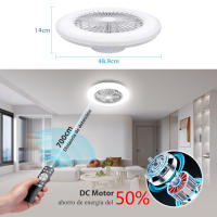 Aigostar ventilador de techo con luz silencioso, Ventilador con Luz Lámpara LED con temporizador, función de memoria, ajuste de brillo y temperatura de color, Motor DC (ahorro de energía), Blanco - details 5