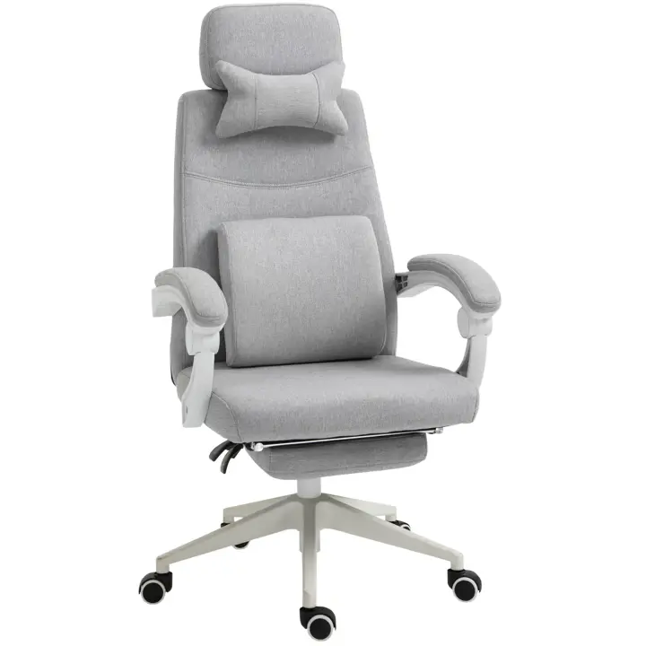 Vinsetto Silla de Oficina, Silla Gaming, Silla con Ruedas, Diseño Ergonómico, Poliéster, Espuma, Tablero Multicapa, Plástico, 62 x 68 x 117-127 cm - 1