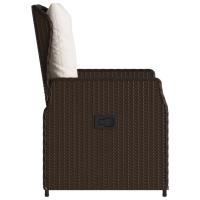 vidaXL Sillones reclinables de jardín 2 uds ratán sintético marrón - details 3