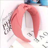 Nueva Moda Diademas Con Nudo Para Mujeres Color Sólido Cinta De Tela Ancha Accesorio De Cabello Suave Diadema Decorativa Para Todas Las Estaciones - details 9