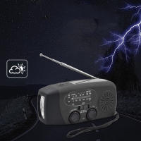 Radio De Mano Con LED Y Alerta Meteorológica AM/FM NOAA Portátil Generador Solar Con Dynamo Y 2000mAh Para Emergencias - details 10